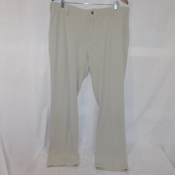 Adidas Pants Beige Golf Mens 38 x 34 Performance Stretch Lightweight Athletic - Picture 1 of 12